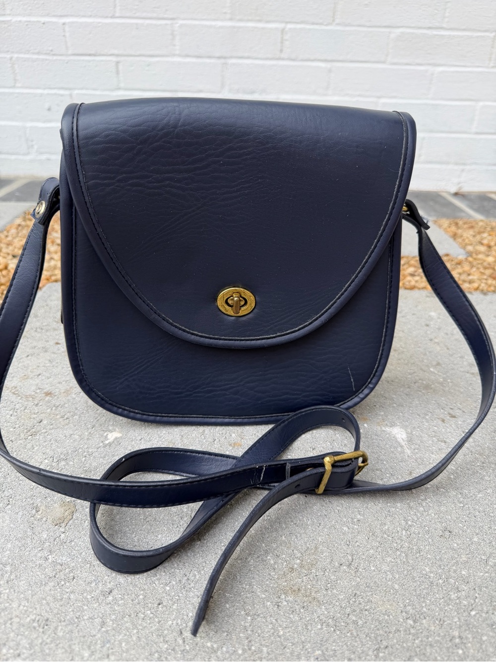 Vintage Coach Watson 9981 Blue Crossbody Shoulder Saddle Bag